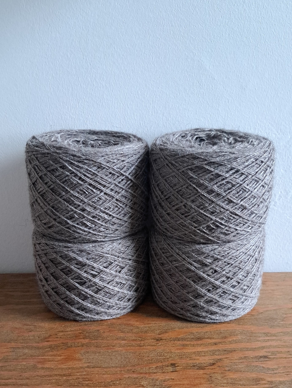 10% Wool 5% Alpaca Grey Brown Yarn Lot, 400g